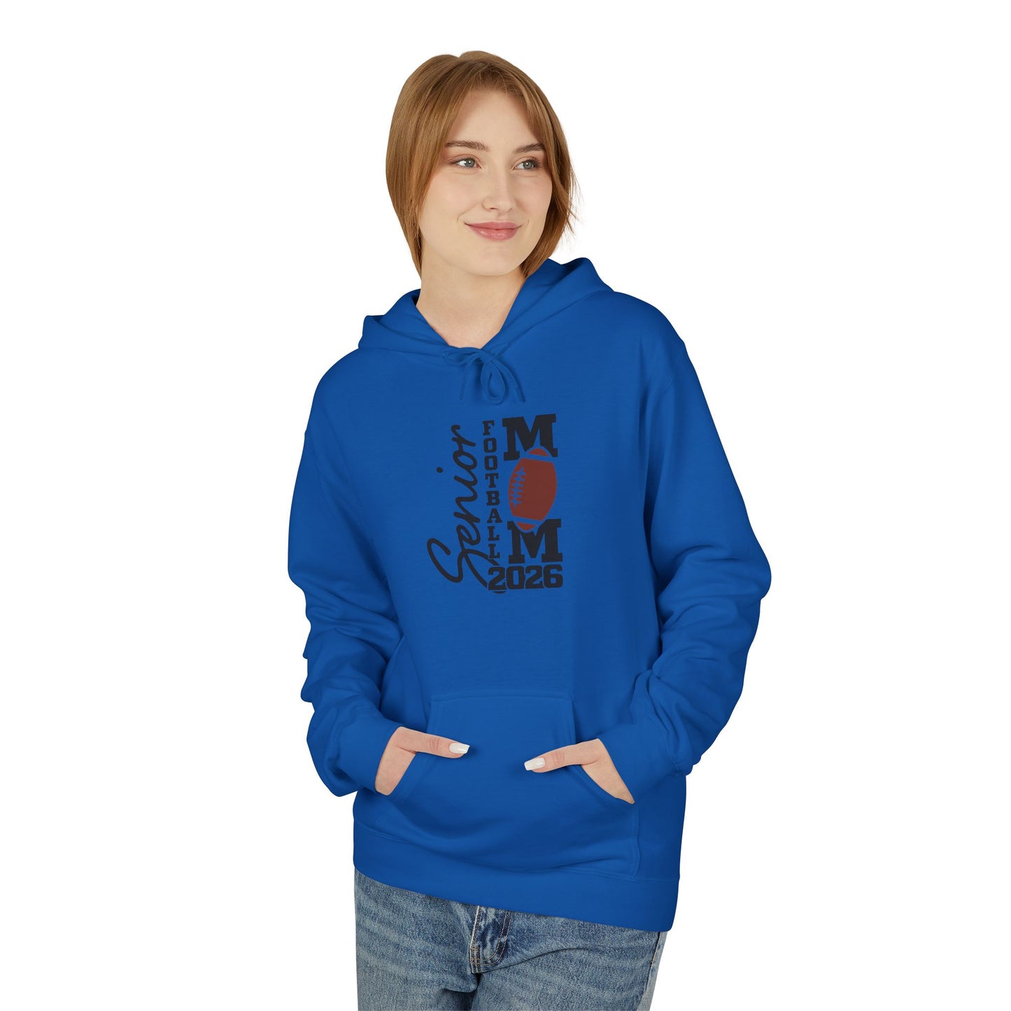 Senior Football Mom Hoodie, Perfect for Game Days, Gifts for Sports Moms, Cozy Fleece for Fall, Team Spirit Apparel, 2026 Senior Celebration