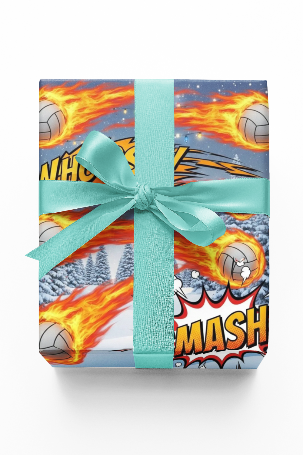 Fireball Volleyball Wrapping Paper