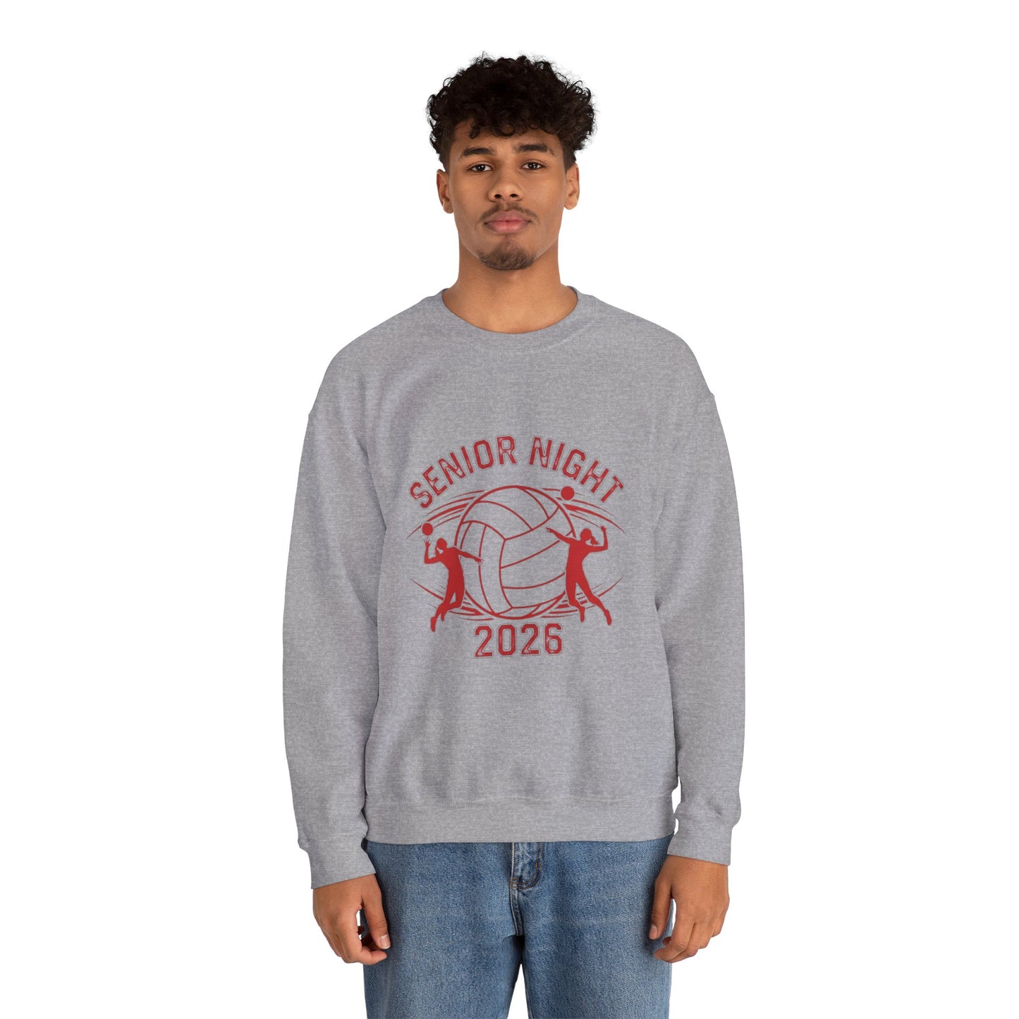 Senior Night Volleyball Sweatshirt, Unisex Crewneck for Athletes, Game Day Apparel, Team Spirit Wear, Graduation Celebration