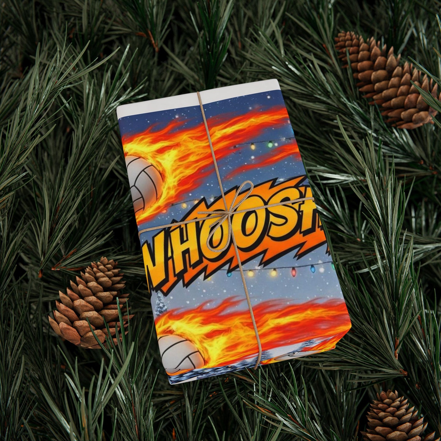 Fireball Volleyball Wrapping Paper