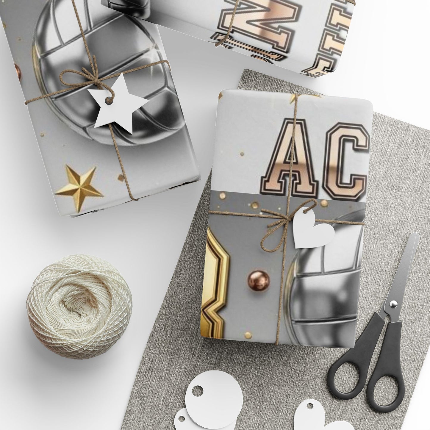 Elegant Metallic Wrapping Paper for Celebrations and Gifts