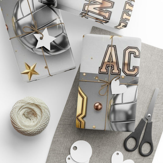 Elegant Metallic Wrapping Paper for Celebrations and Gifts