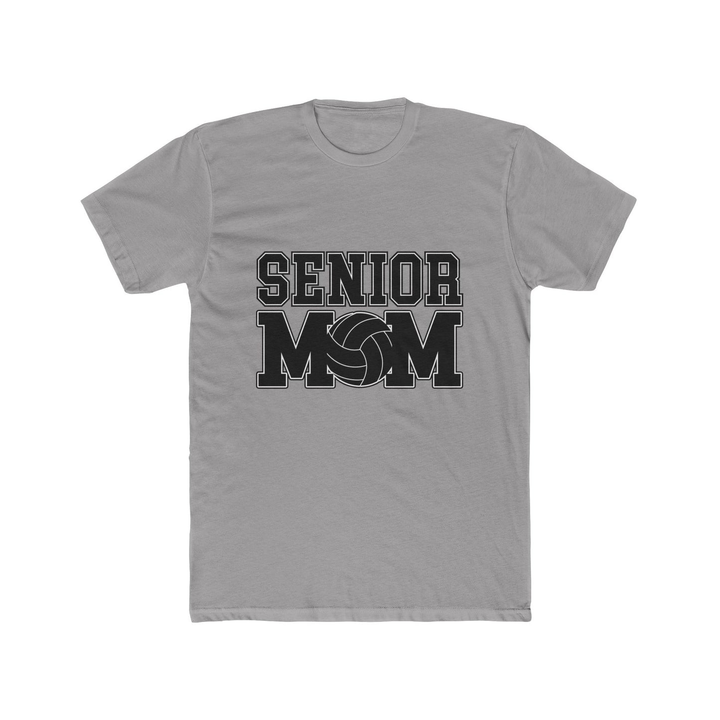 Senior Volleyball Mom Unisex Cotton Crew Tee - Perfect for High School Graduation, Gifts for Mothers, Family Celebrations, Casual Wear, Sports Events