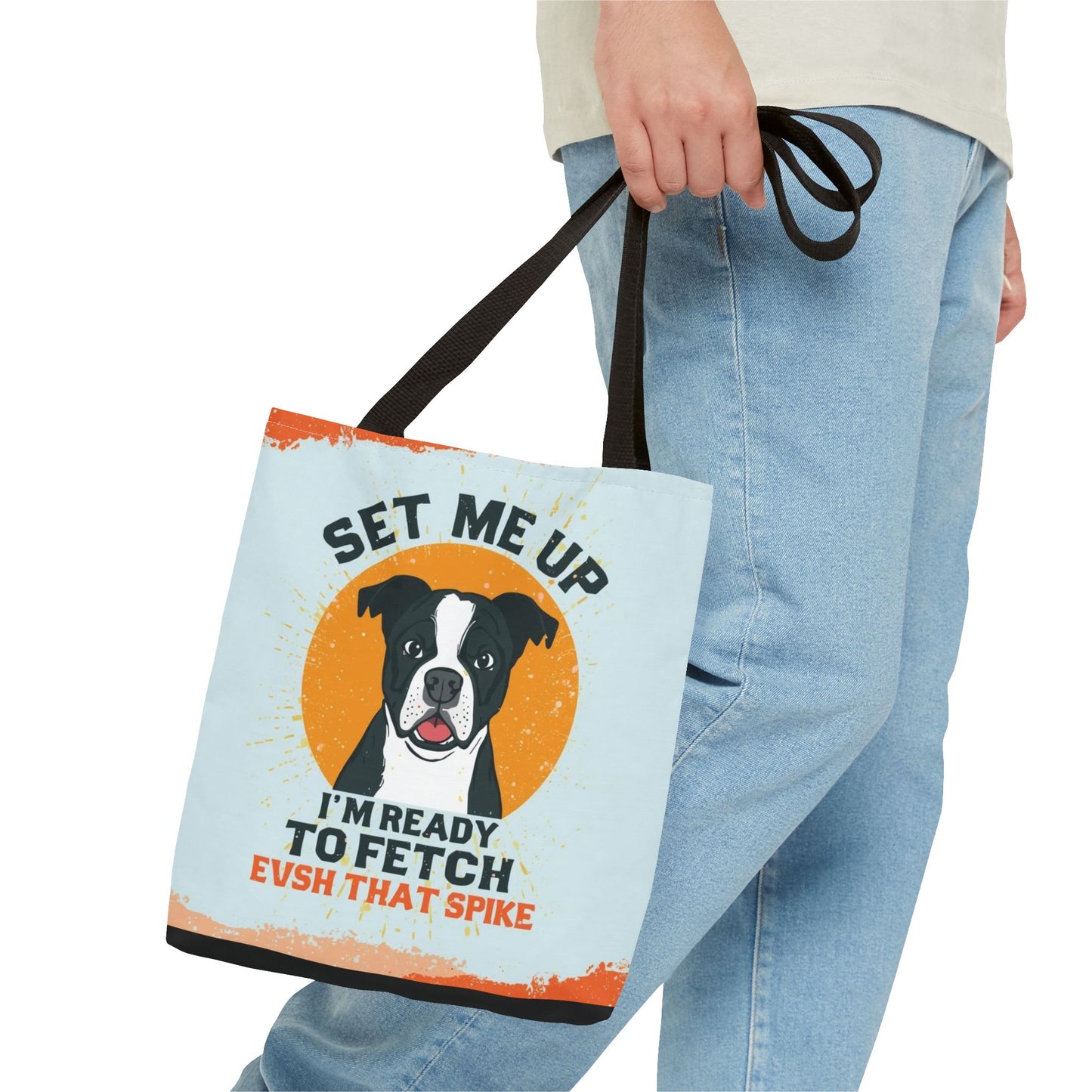 Dog Lover Tote Bag, Fun Pet Accessory, Fetch Bag, Gift for Dog Owners, AOP Design, Everyday Use