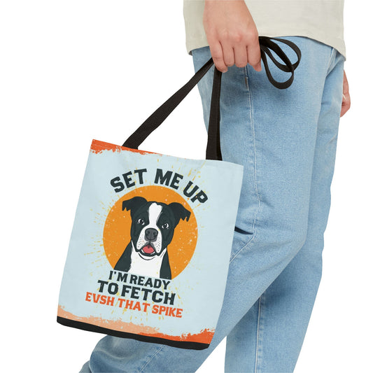 Dog Lover Tote Bag, Fun Pet Accessory, Fetch Bag, Gift for Dog Owners, AOP Design, Everyday Use