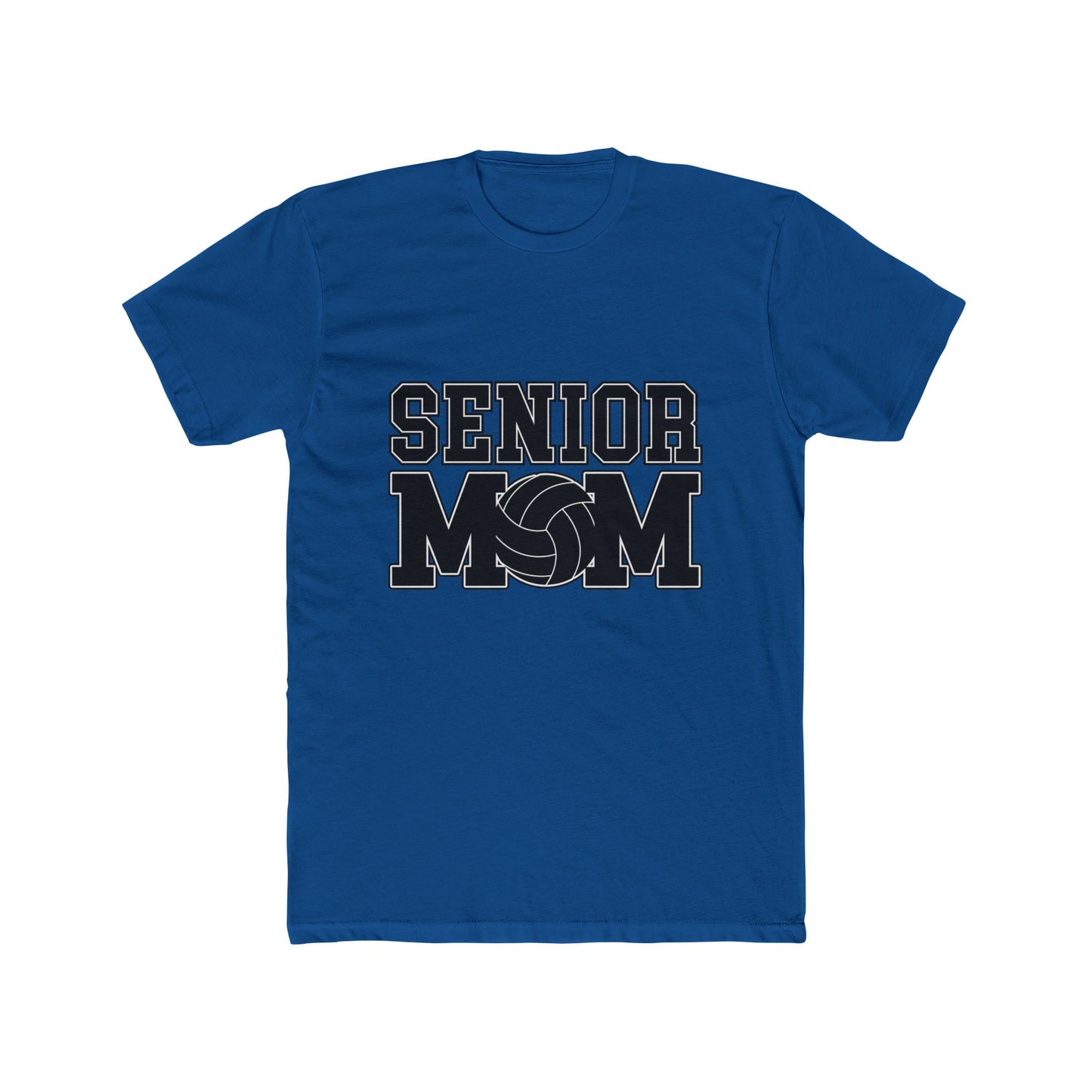 Senior Volleyball Mom Unisex Cotton Crew Tee - Perfect for High School Graduation, Gifts for Mothers, Family Celebrations, Casual Wear, Sports Events