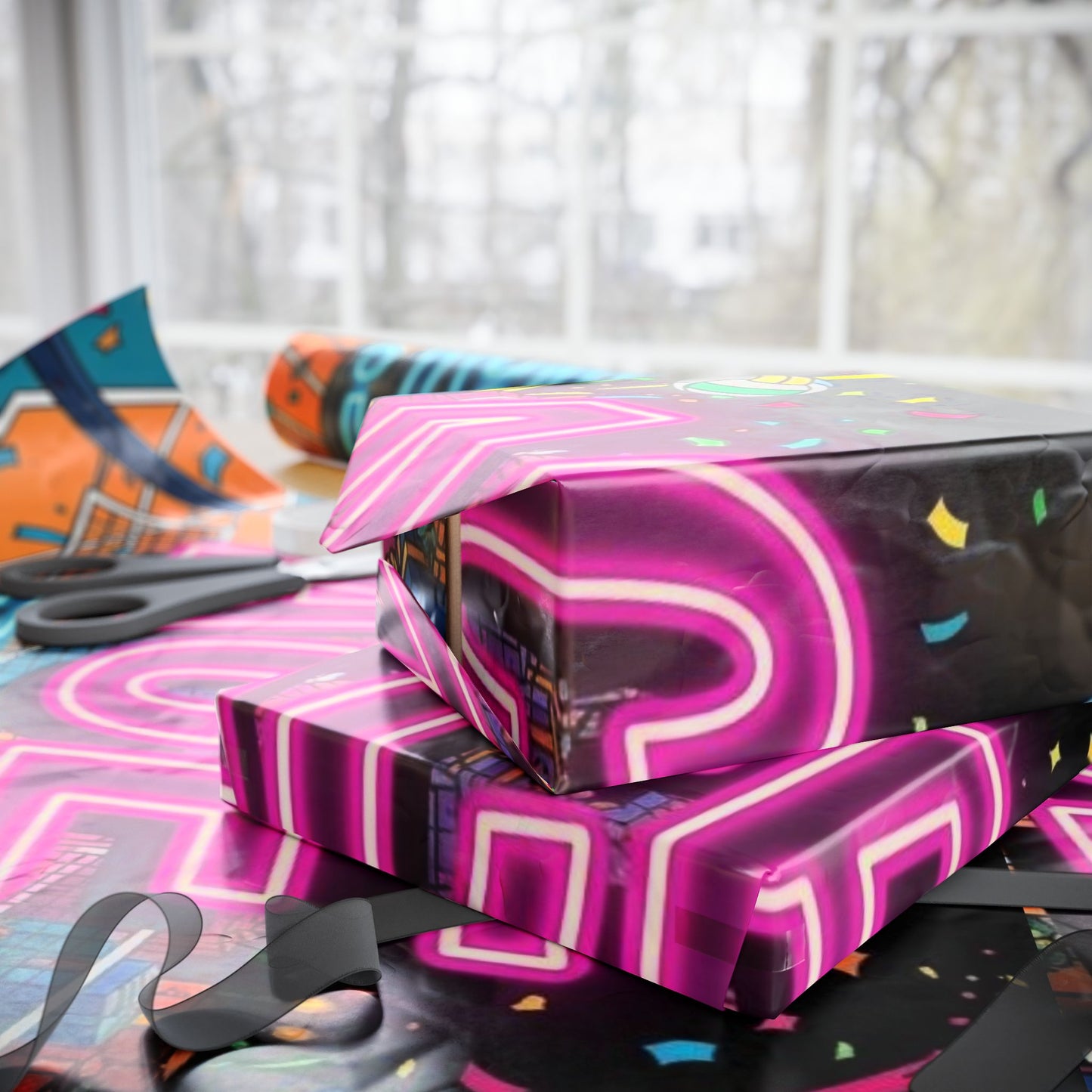 Vibrant Wrapping Paper for Celebrations - Colorful Gift Wrap with Fun Designs