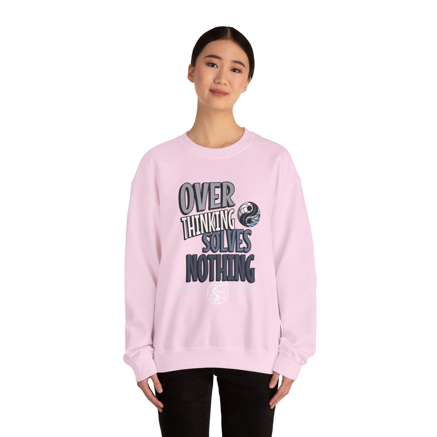 Mindful Action Crewneck Sweatshirt - Overthinking Solves Nothing, Cozy Gift for Mental Health Awareness, Self-Care Apparel, Thoughtful [...]