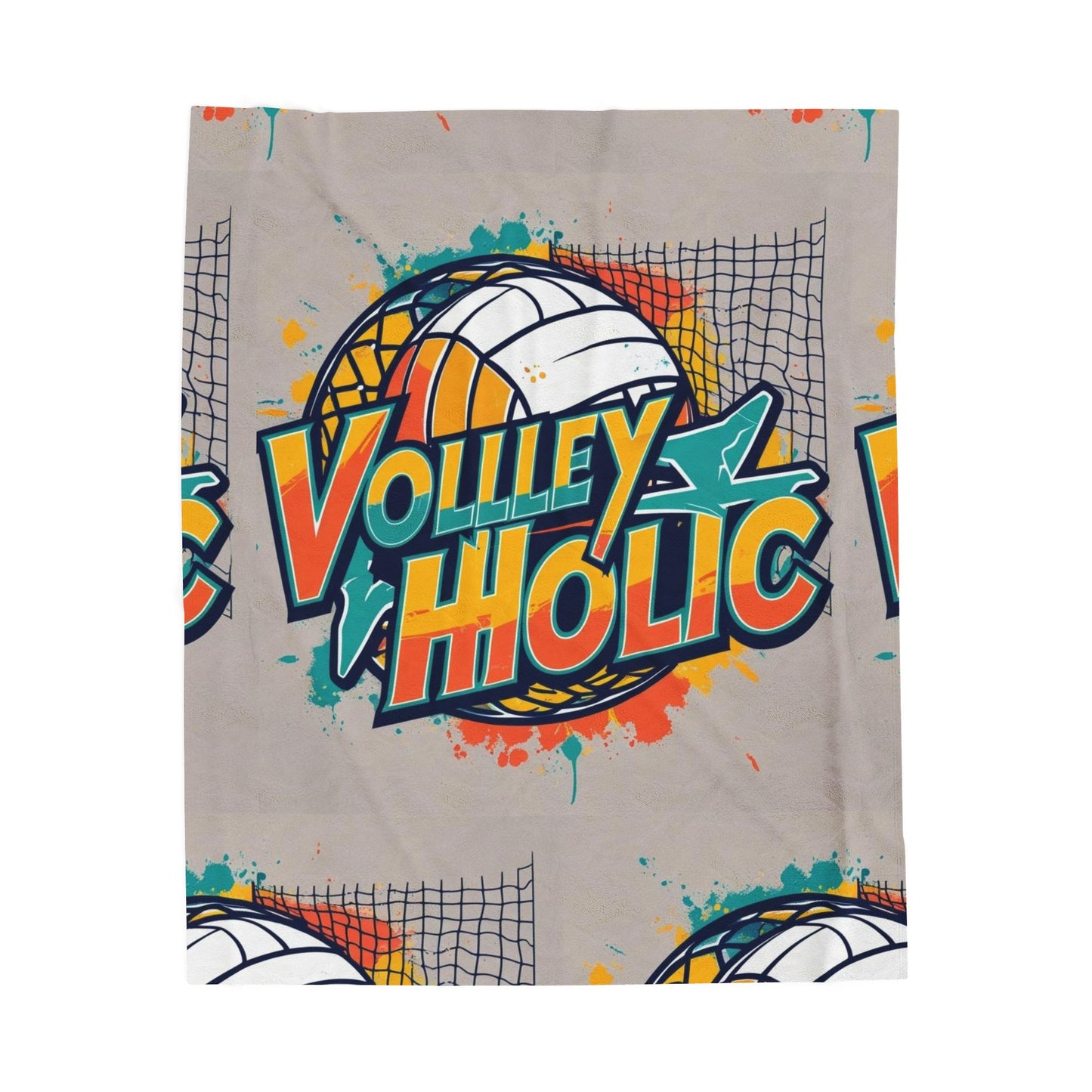Volleyholic Velveteen Plush Blanket - Cozy Volleyball Decor, Sports Gift, Home Throw, Fan Blanket, Travel Comforter