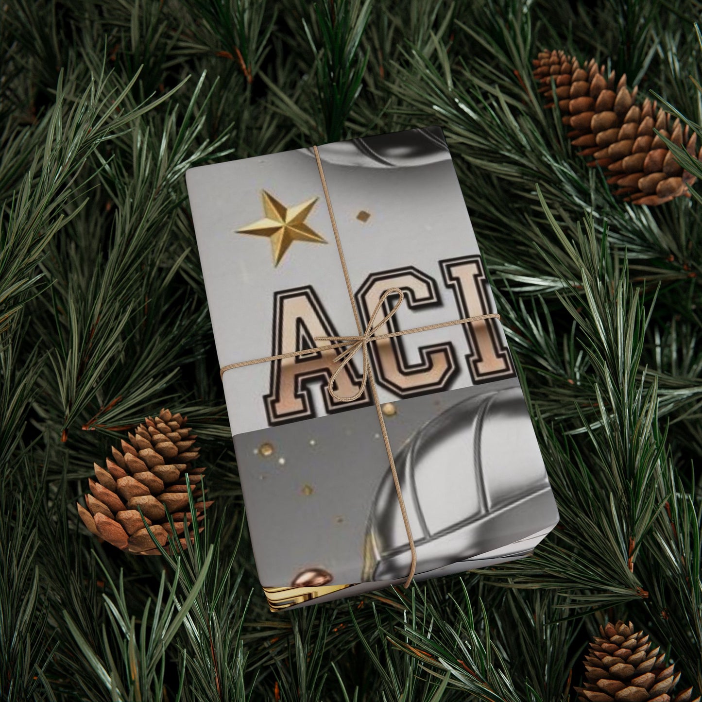 Elegant Metallic Wrapping Paper for Celebrations and Gifts