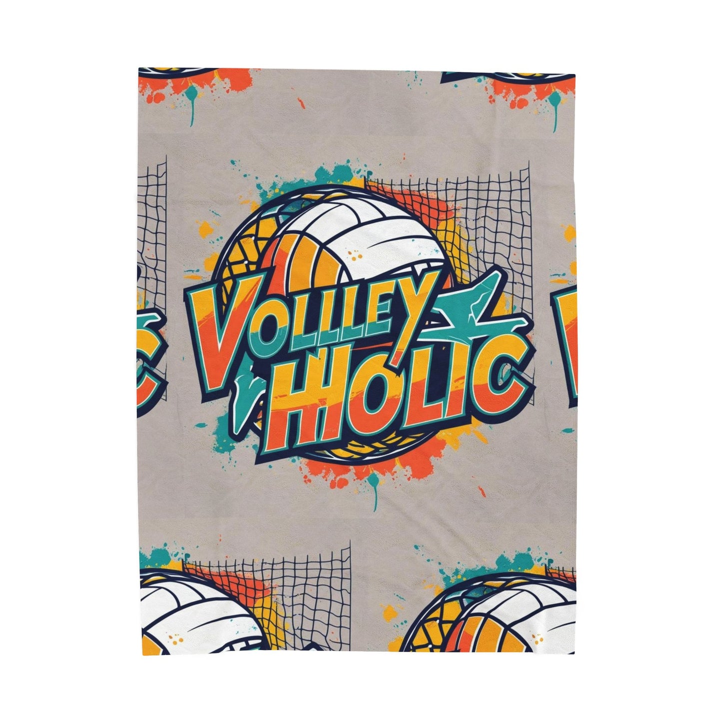 Volleyholic Velveteen Plush Blanket - Cozy Volleyball Decor, Sports Gift, Home Throw, Fan Blanket, Travel Comforter