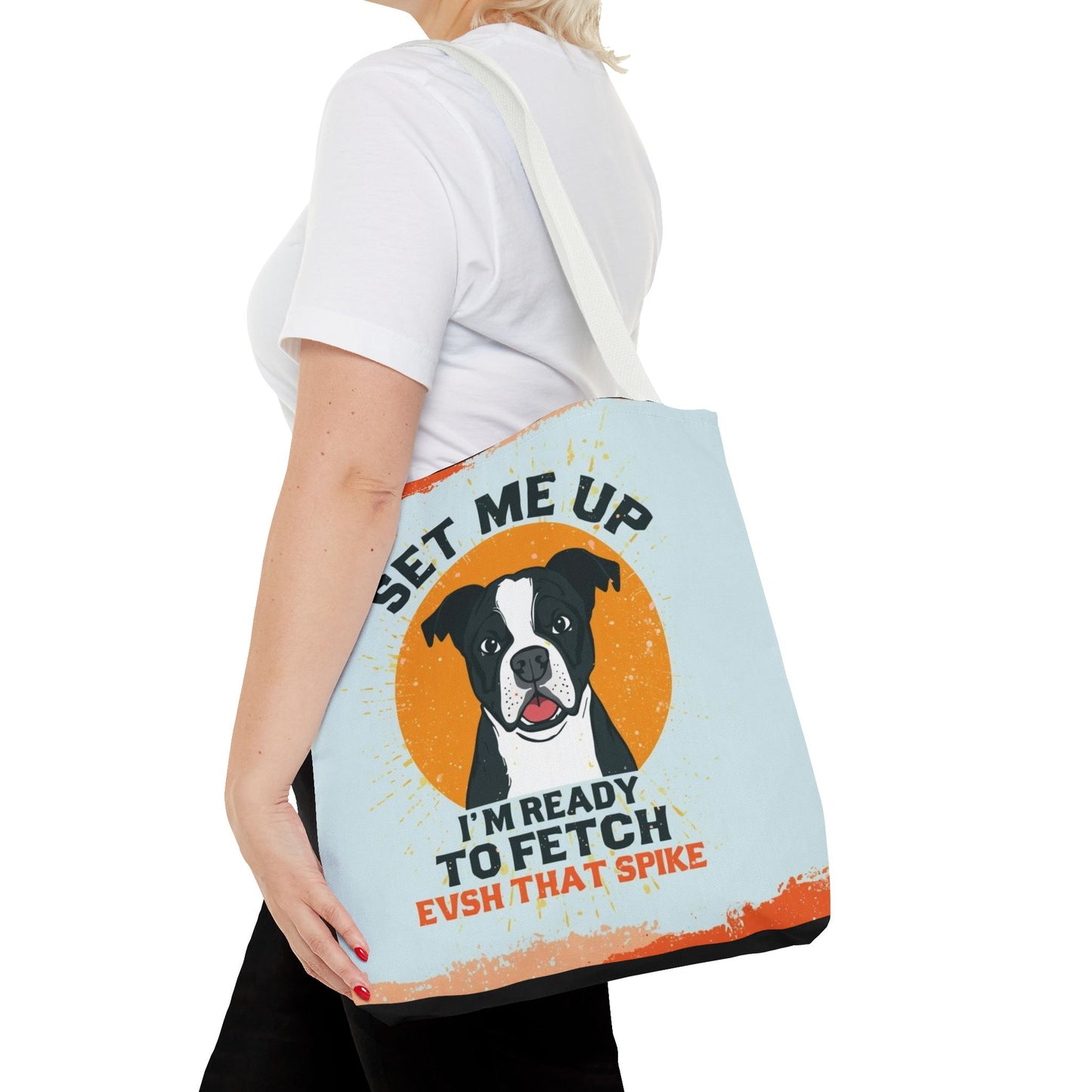 Dog Lover Tote Bag, Fun Pet Accessory, Fetch Bag, Gift for Dog Owners, AOP Design, Everyday Use