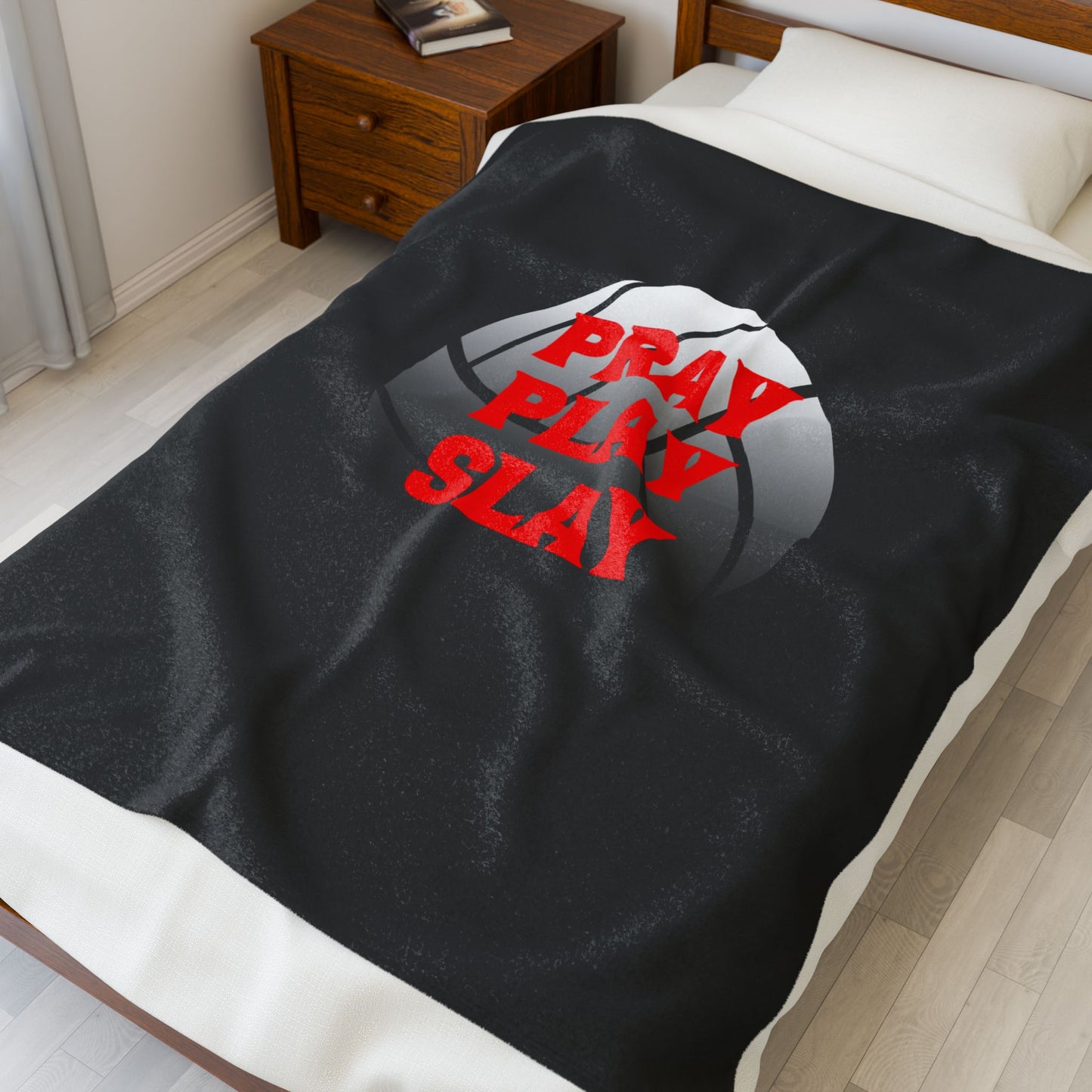 Volleyball Velveteen Plush Blanket - Cozy Gift for Sports Lovers, Ideal for Game Days, Home Decor, Lounge, Birthdays, Holidays