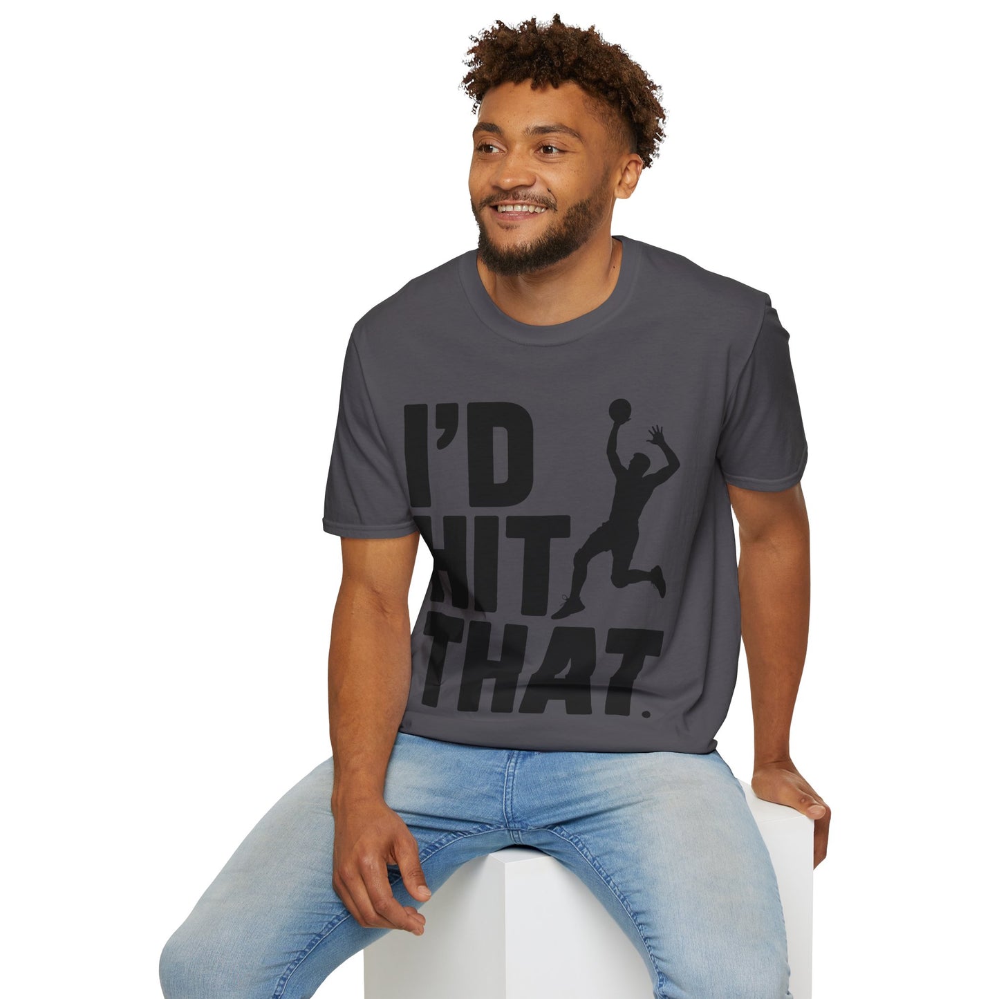 Unisex Basketball T-Shirt, I'd Hit That Graphic Tee, Sports Gift, Casual Wear, Gym Shirt, Basketball Fan Apparel