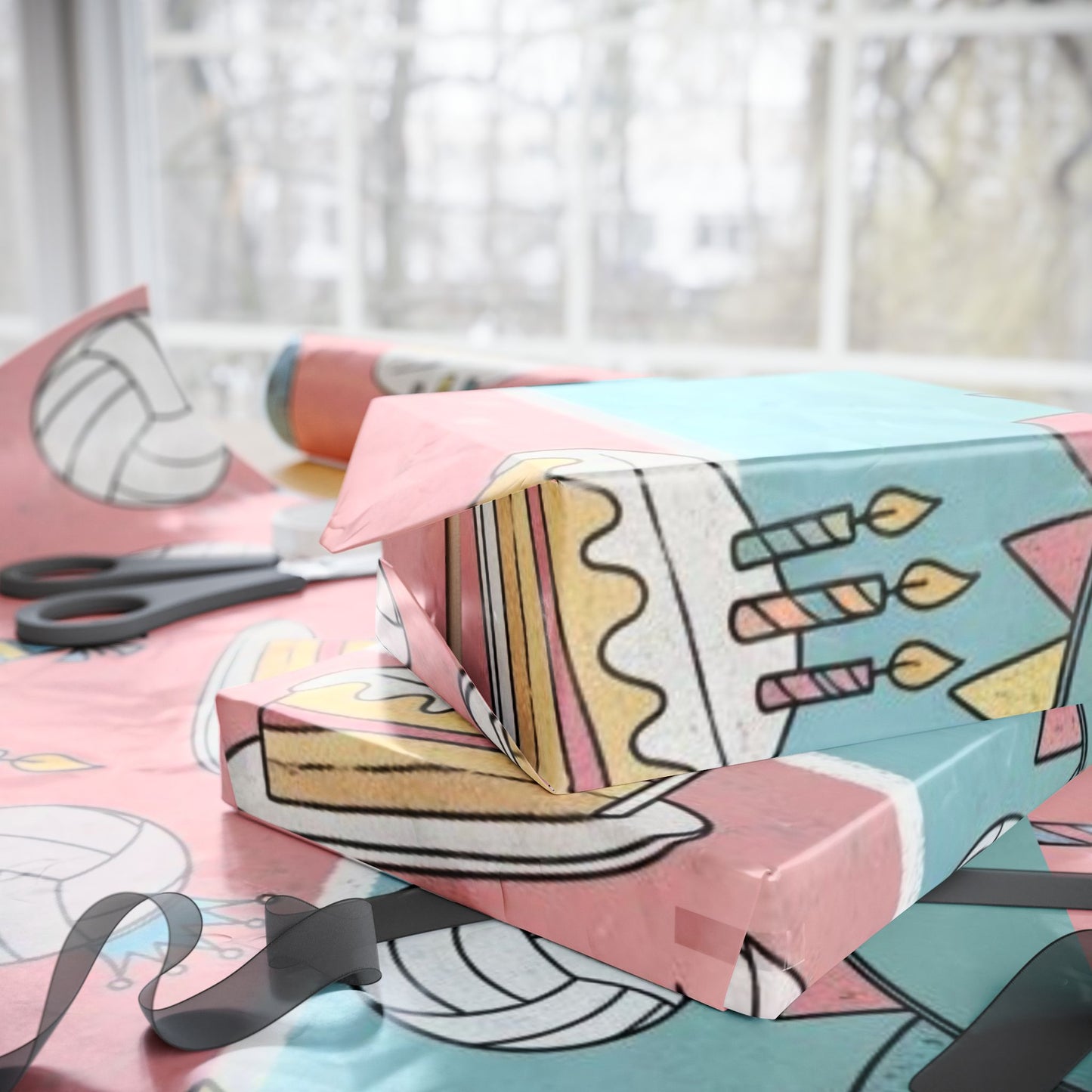 Whimsical Animal-Themed Wrapping Paper for Kids' Parties