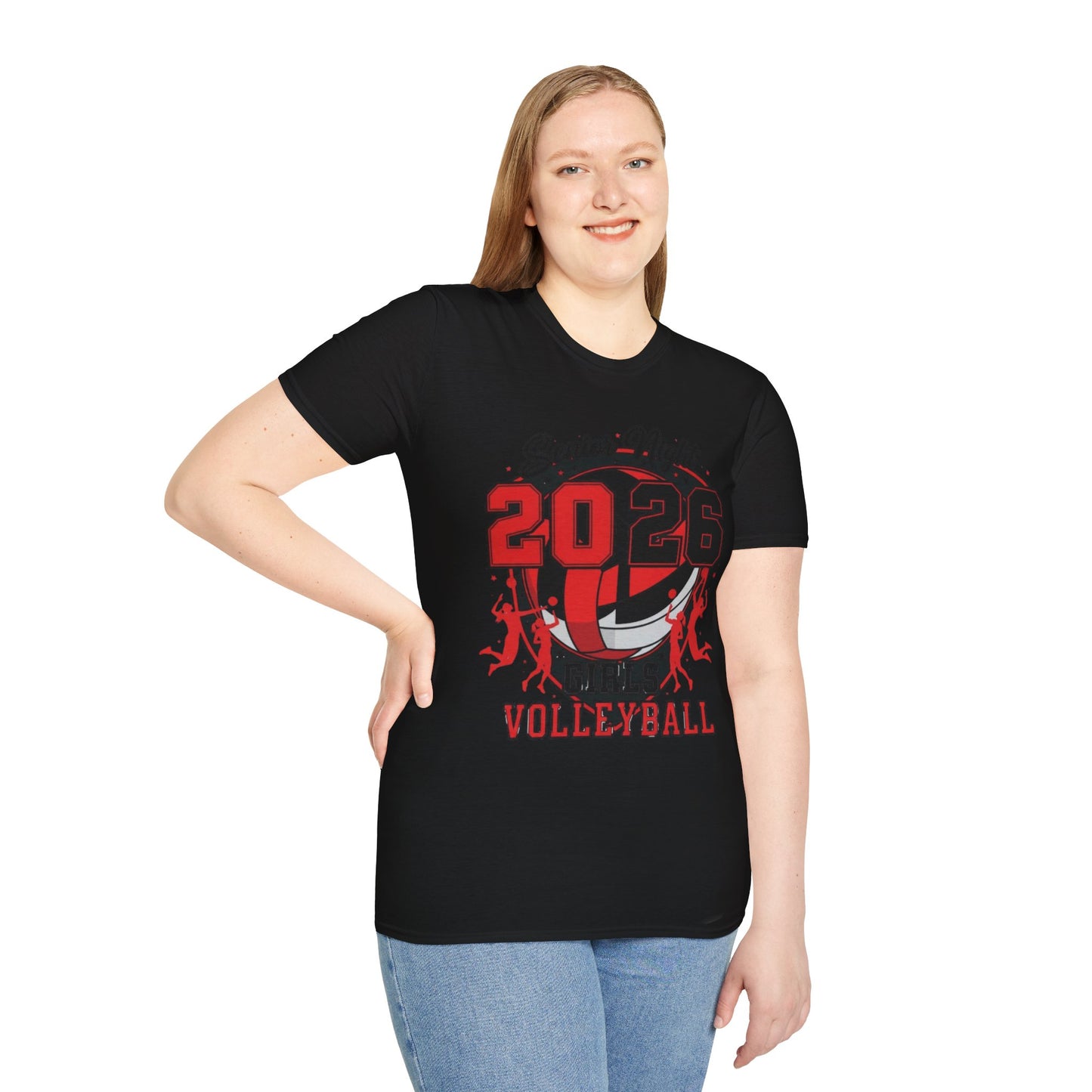 Girls Volleyball Senior Night T-Shirt, Custom Sports Shirt, Team Spirit Wear, Graduation Gift, Unisex Softstyle Tee