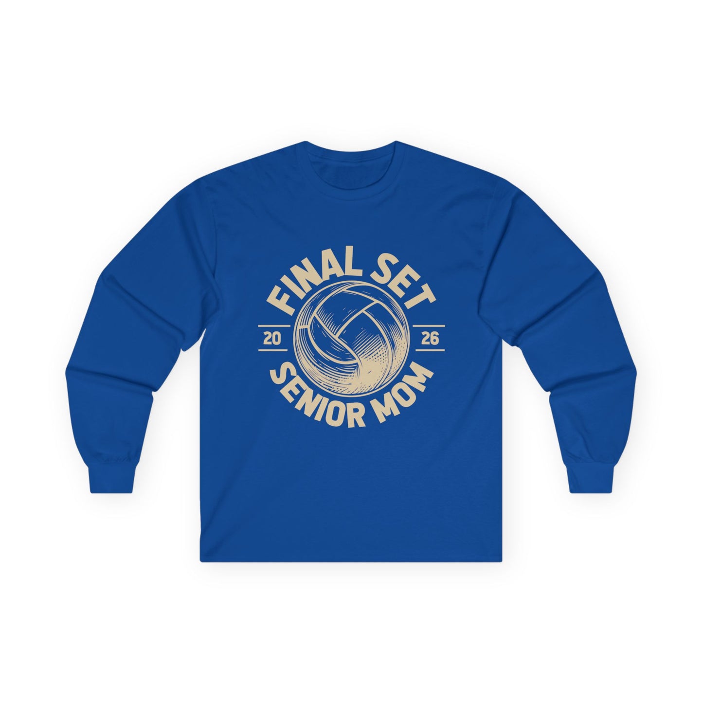 Senior Mom Volleyball Tee - Final Set 2026, Volleyball Gift, Sports Parenting, Senior Night Attire, Unisex Long Sleeve Shirt