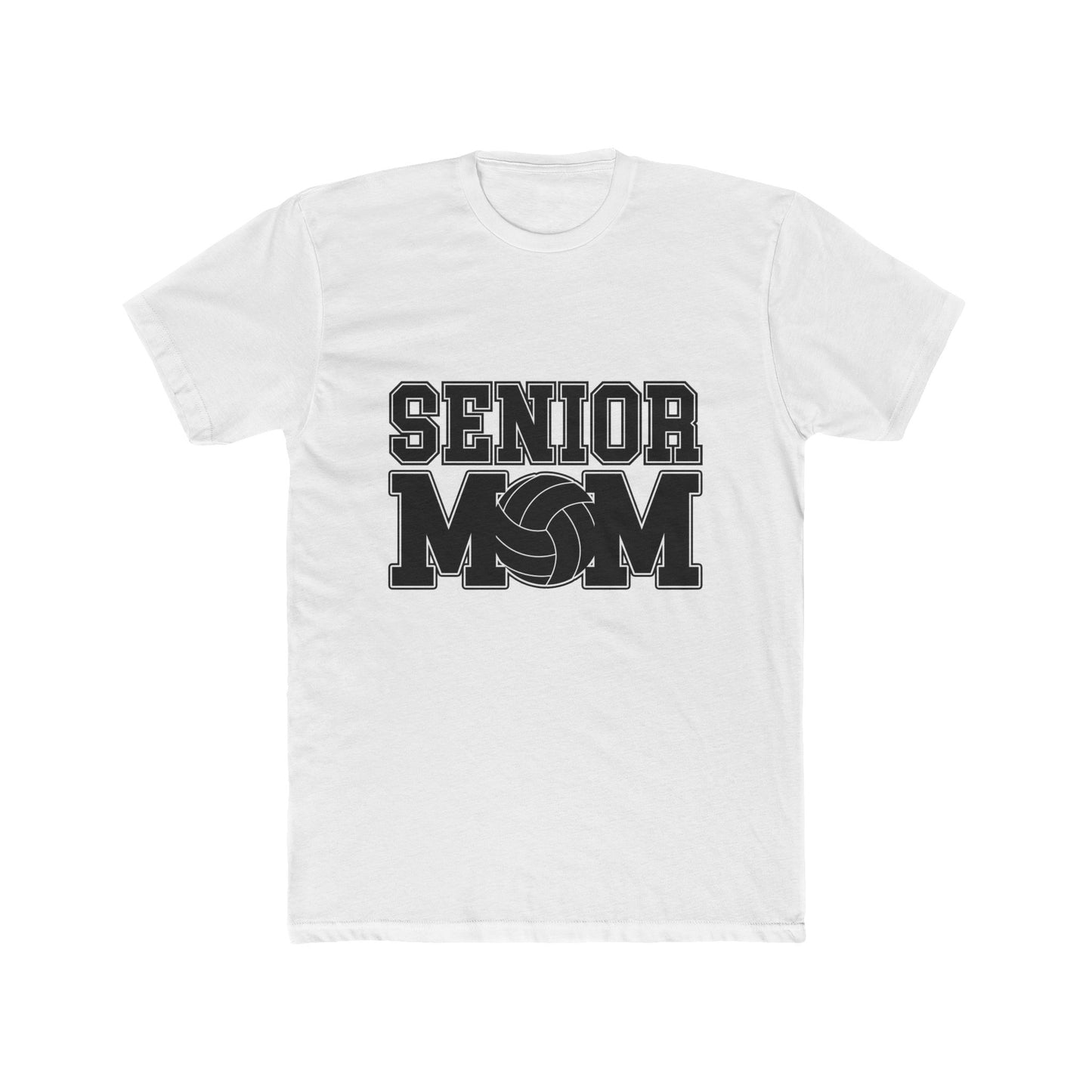 Senior Volleyball Mom Unisex Cotton Crew Tee - Perfect for High School Graduation, Gifts for Mothers, Family Celebrations, Casual Wear, Sports Events