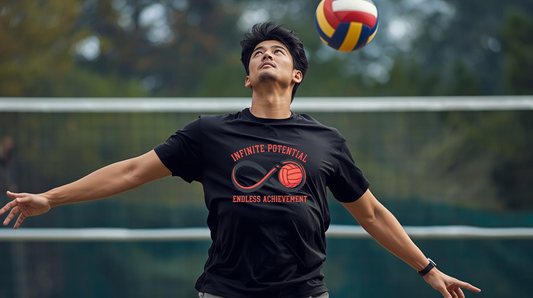 Infinite Potential Volleyball Tee, Unisex Sports Shirt, Motivation T-Shirt, Gift for Athletes, Fitness Top, Team Gear