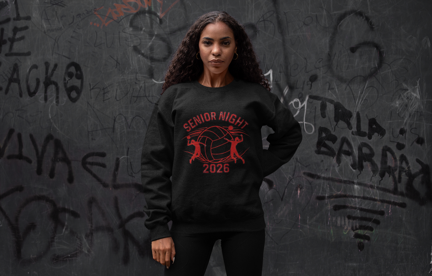 Senior Night Volleyball Sweatshirt, Unisex Crewneck for Athletes, Game Day Apparel, Team Spirit Wear, Graduation Celebration