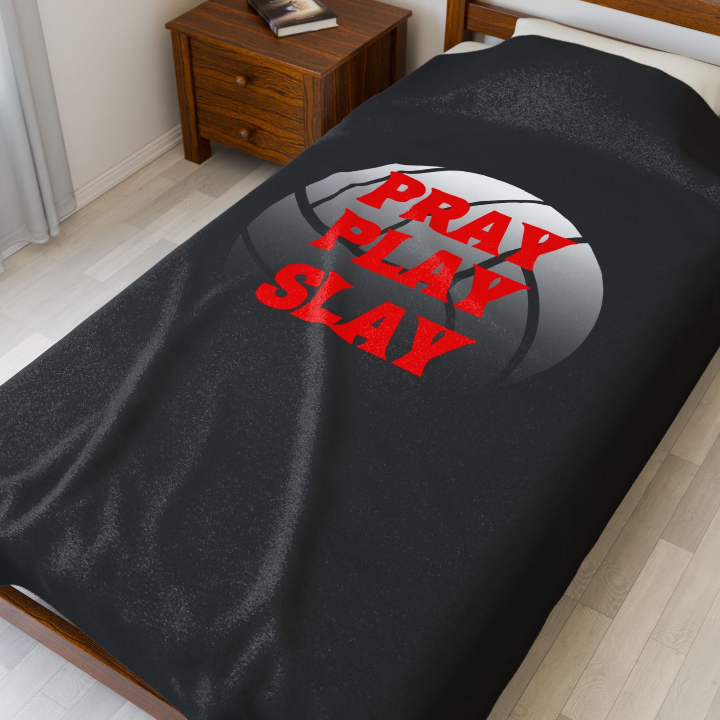 Volleyball Velveteen Plush Blanket - Cozy Gift for Sports Lovers, Ideal for Game Days, Home Decor, Lounge, Birthdays, Holidays