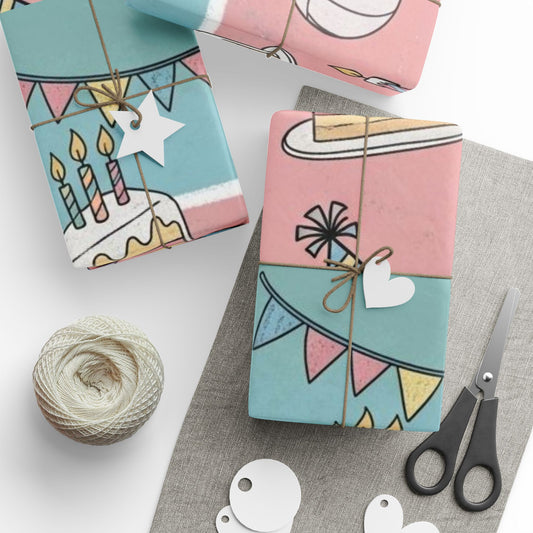 Whimsical Animal-Themed Wrapping Paper for Kids' Parties