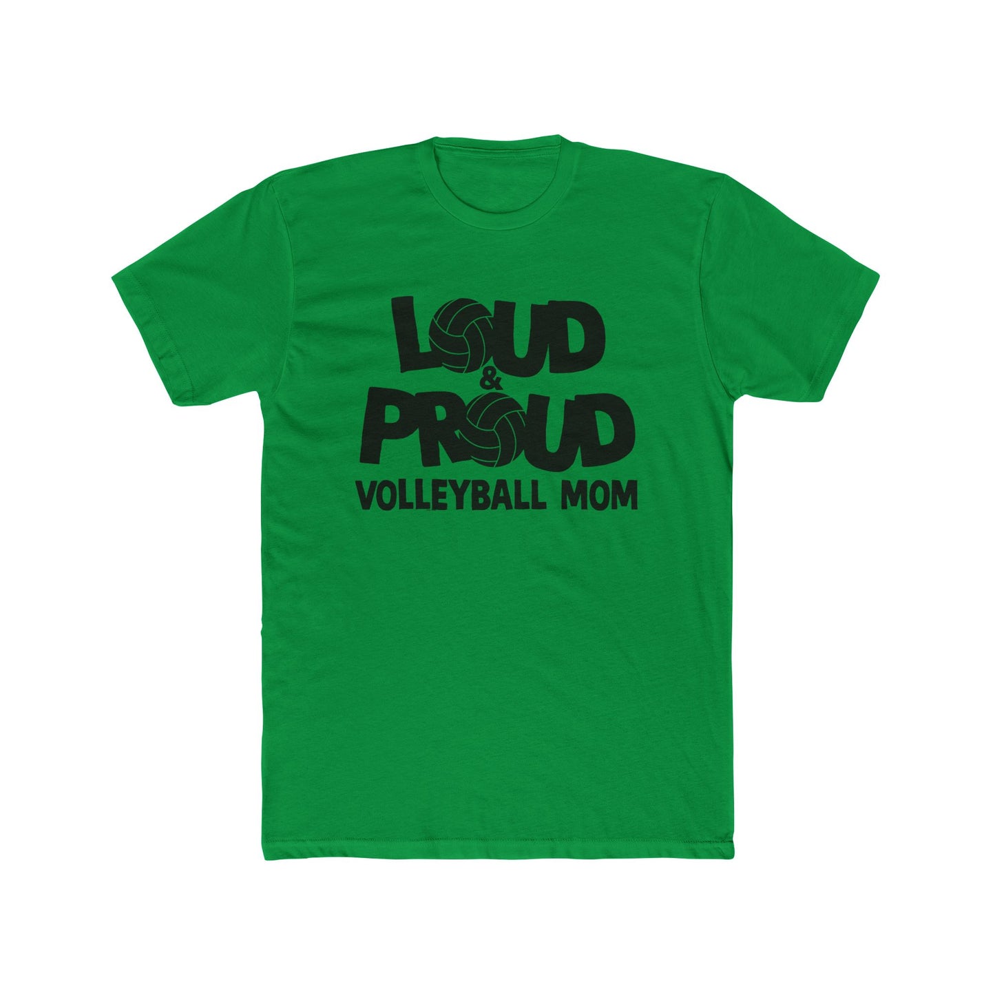 Loud & Proud Volleyball Mom Tee, Unisex Cotton Crew T-Shirt for Sports Moms, Volleyball Fan Gifts, Game Day Apparel, Athletic Wear