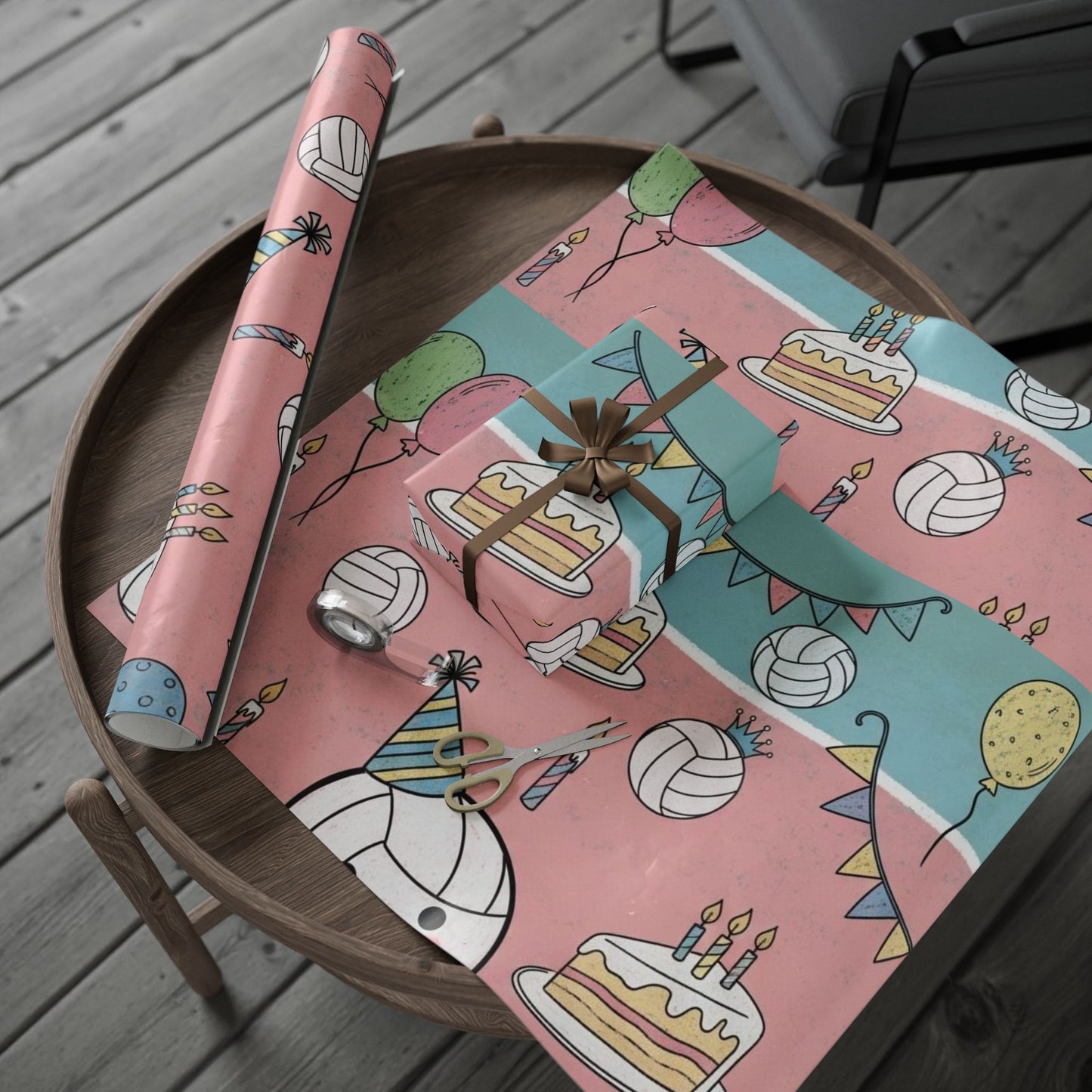 Whimsical Animal-Themed Wrapping Paper for Kids' Parties