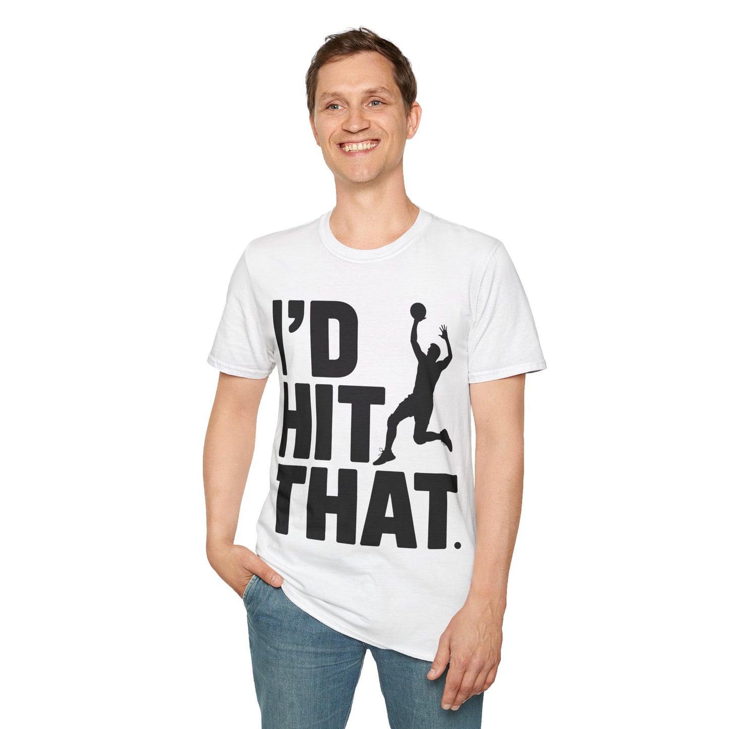 Unisex Basketball T-Shirt, I'd Hit That Graphic Tee, Sports Gift, Casual Wear, Gym Shirt, Basketball Fan Apparel