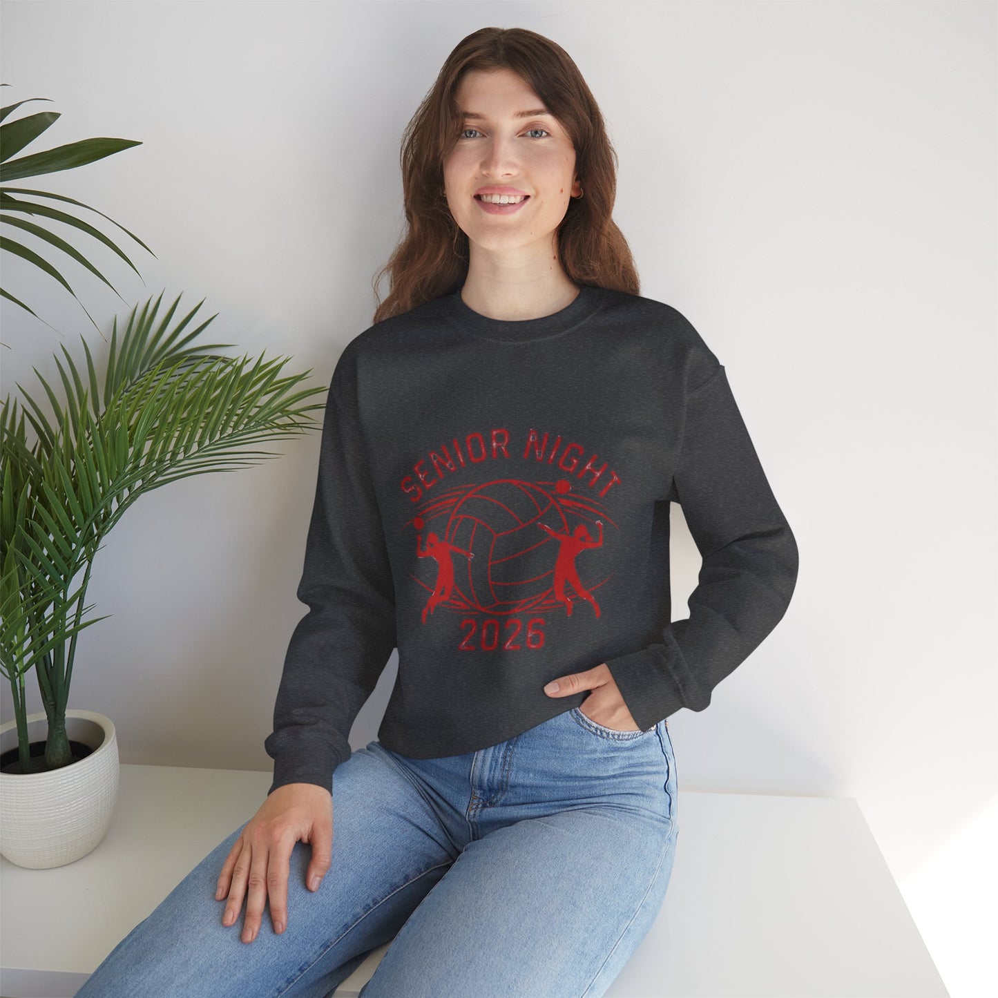 Senior Night Volleyball Sweatshirt, Unisex Crewneck for Athletes, Game Day Apparel, Team Spirit Wear, Graduation Celebration
