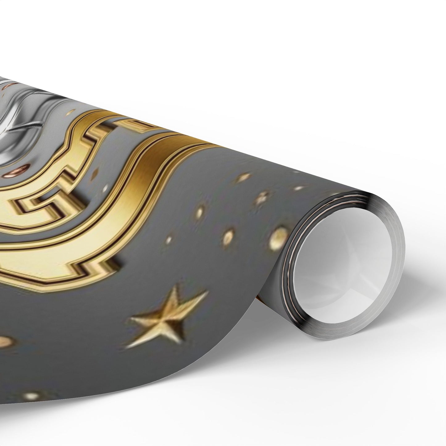 Elegant Metallic Wrapping Paper for Celebrations and Gifts