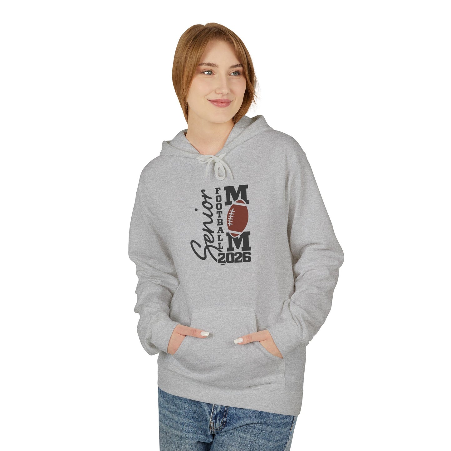 Senior Football Mom Hoodie, Perfect for Game Days, Gifts for Sports Moms, Cozy Fleece for Fall, Team Spirit Apparel, 2026 Senior Celebration