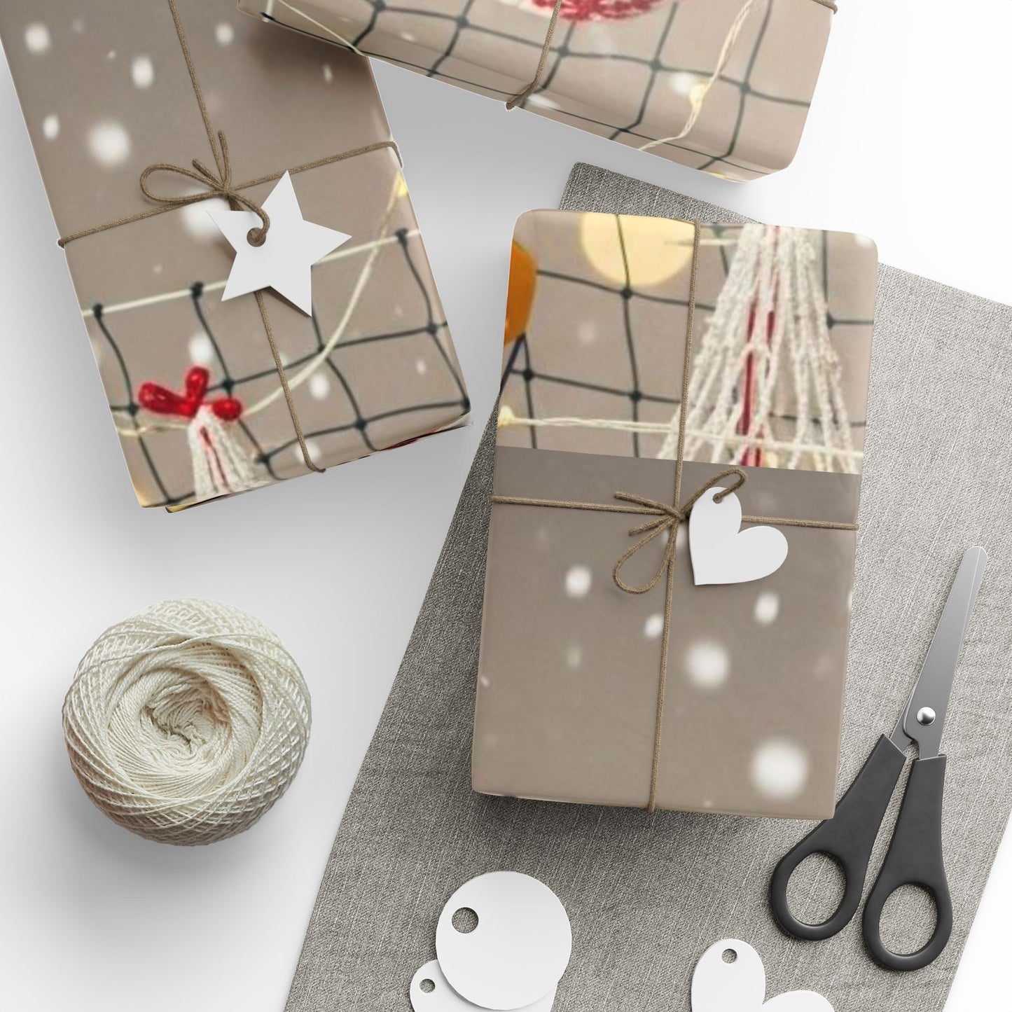 Festive Holiday Wrapping Paper Roll - Merry Christmas Design