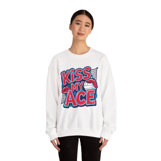 Kiss My Ace Sweatshirt, Fun Crewneck, Casual Gift, Trendy Athleisure, Ideal for Sports Lovers