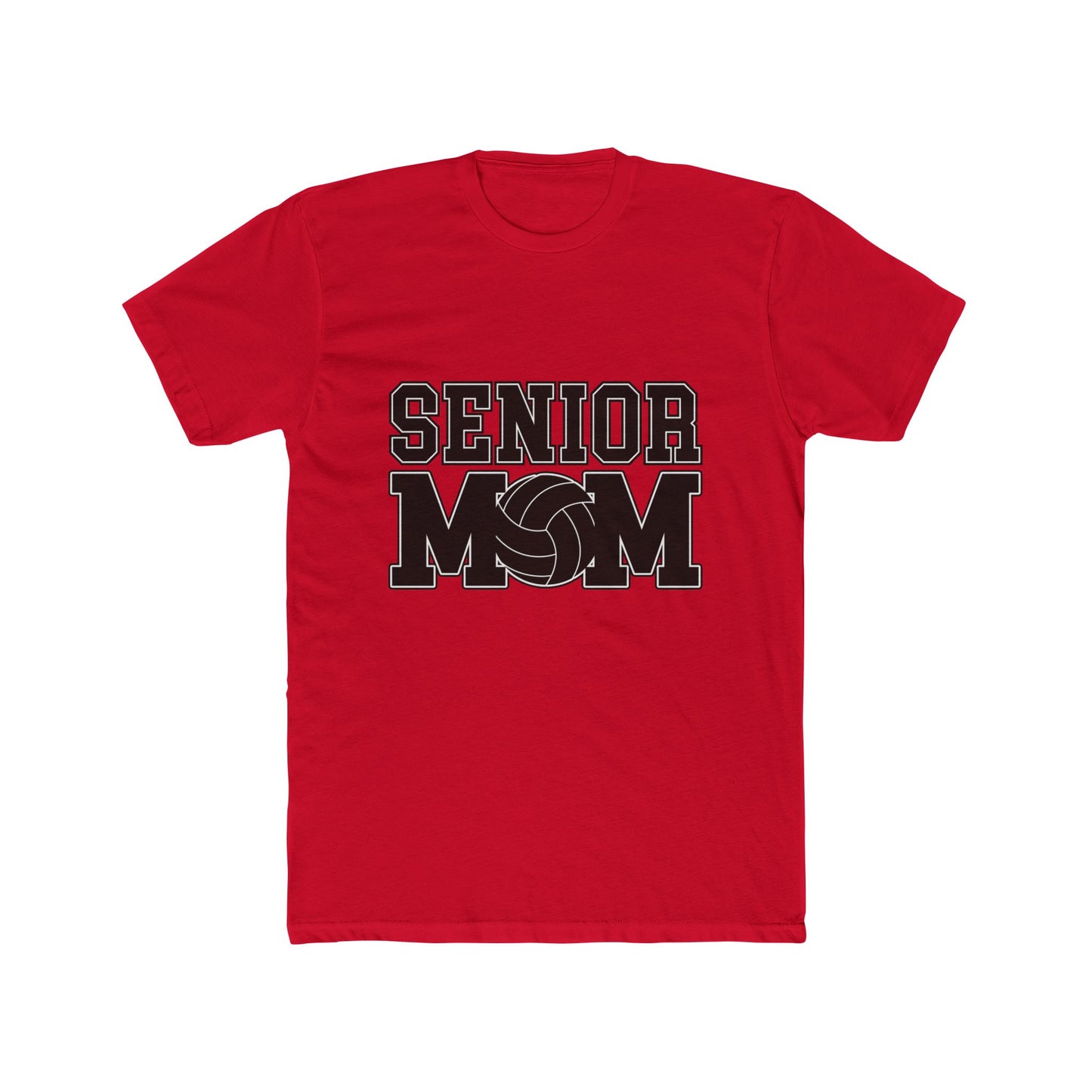 Senior Volleyball Mom Unisex Cotton Crew Tee - Perfect for High School Graduation, Gifts for Mothers, Family Celebrations, Casual Wear, Sports Events