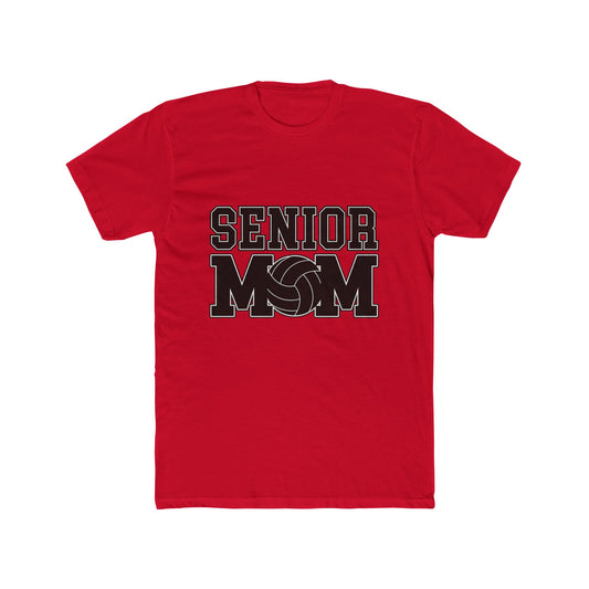 Senior Volleyball Mom Unisex Cotton Crew Tee - Perfect for High School Graduation, Gifts for Mothers, Family Celebrations, Casual Wear, Sports Events