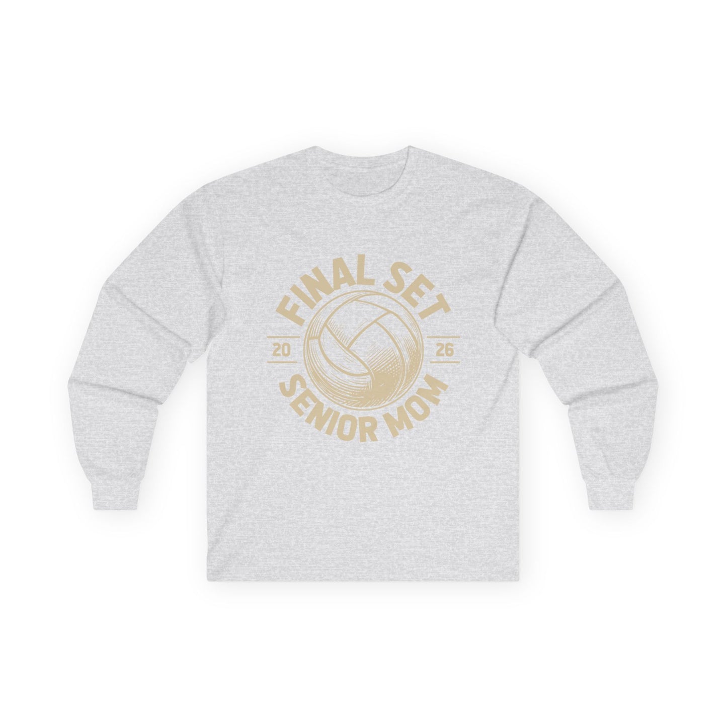 Senior Mom Volleyball Tee - Final Set 2026, Volleyball Gift, Sports Parenting, Senior Night Attire, Unisex Long Sleeve Shirt