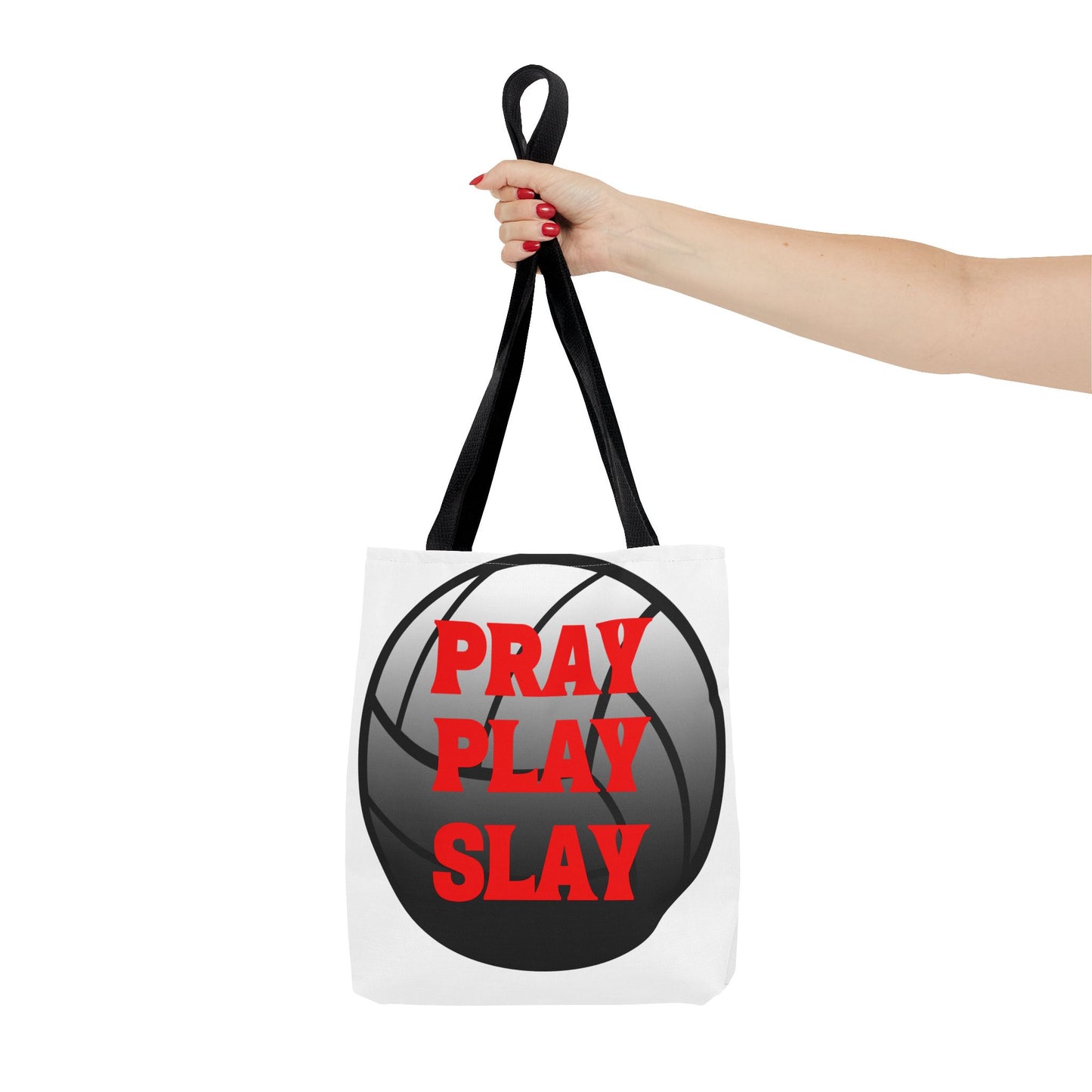Volleyball Tote Bag - "Pray Play Slay" Graphic, Gym Bag, Sports Accessory, Gift for Players, Tote for Volleyball Lovers