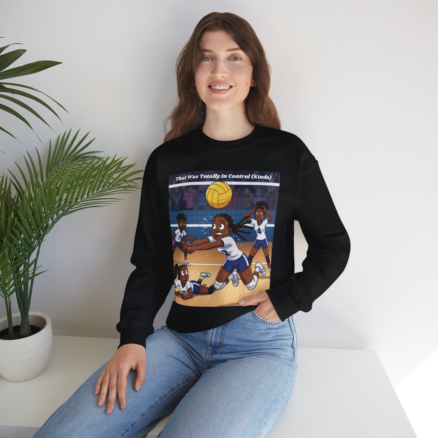 Volleyball-Inspired Crewneck Sweatshirt, Sports Sweatshirt, Unisex Gift, Cozy Apparel, Perfect for Basketball Fans, Casual Wear