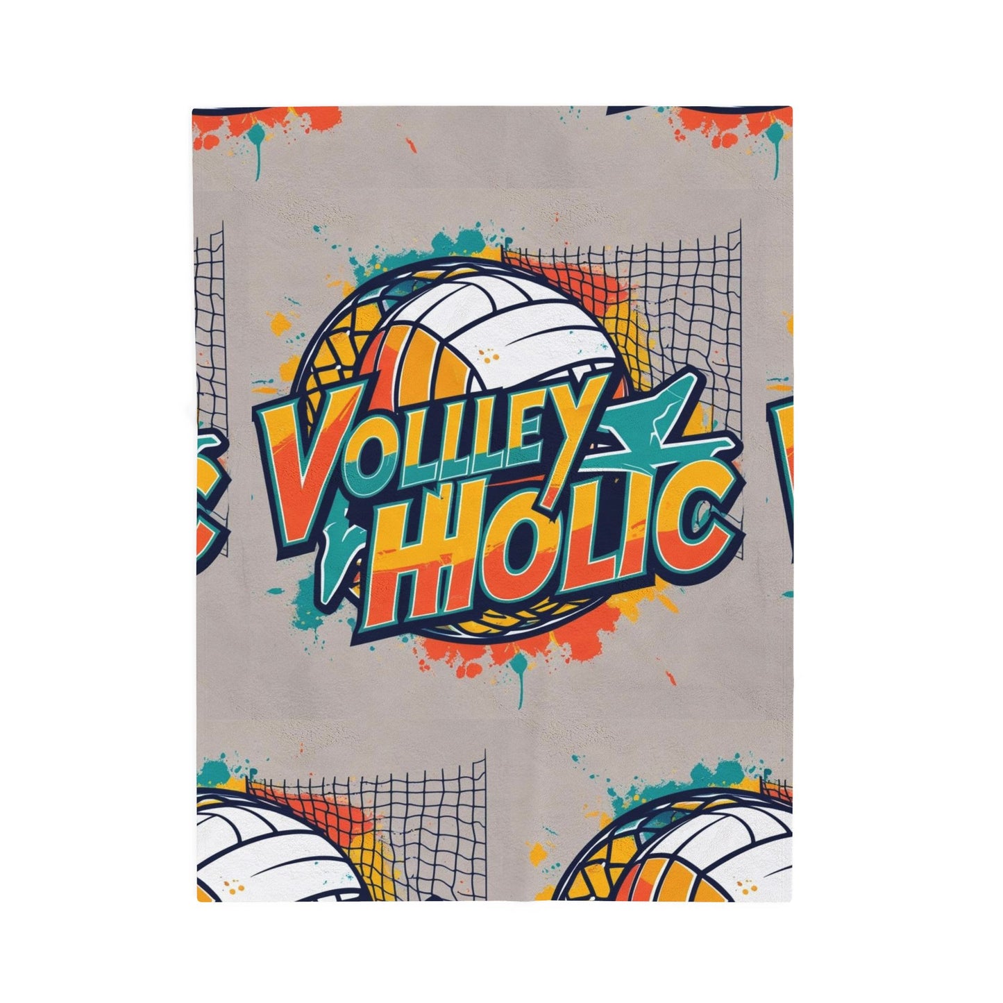 Volleyholic Velveteen Plush Blanket - Cozy Volleyball Decor, Sports Gift, Home Throw, Fan Blanket, Travel Comforter