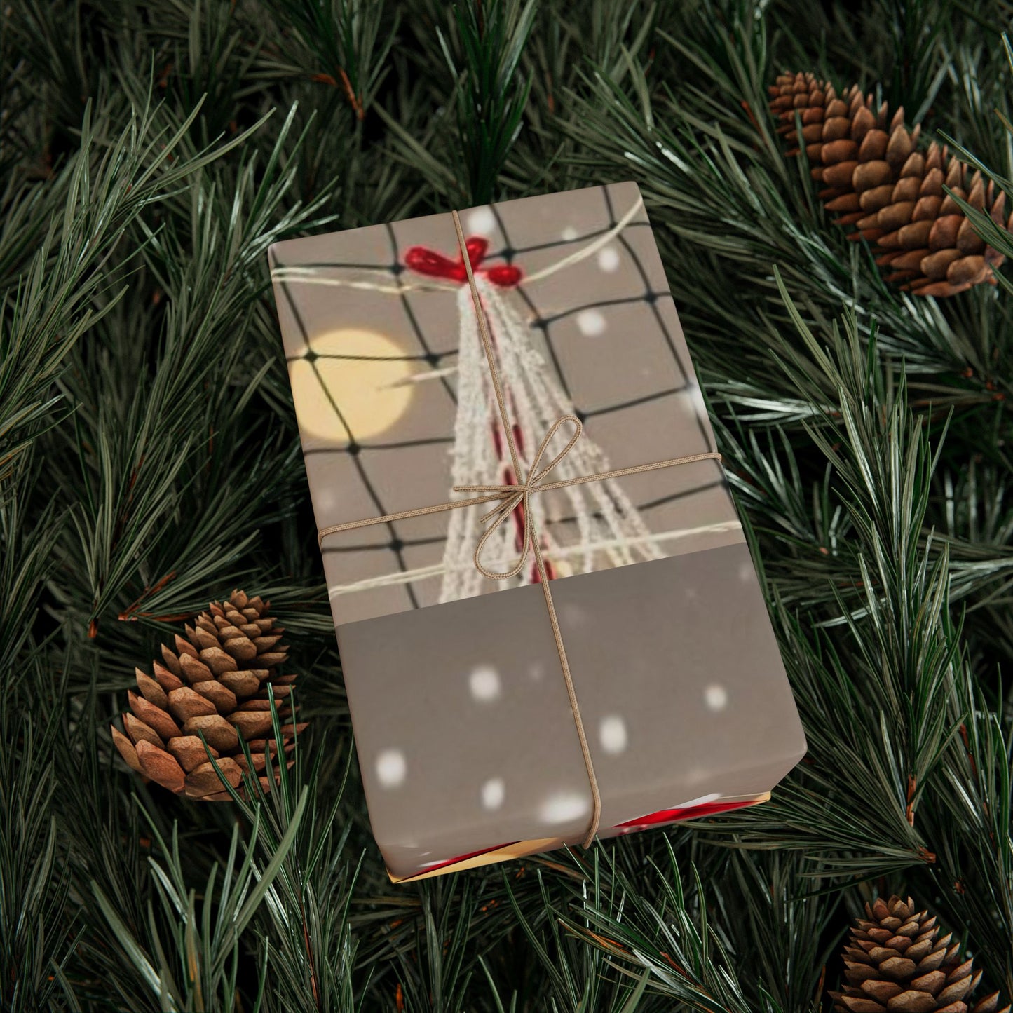 Festive Holiday Wrapping Paper Roll - Merry Christmas Design